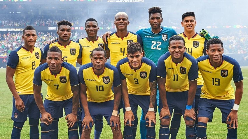 Selección de Ecuador previo a un partido 