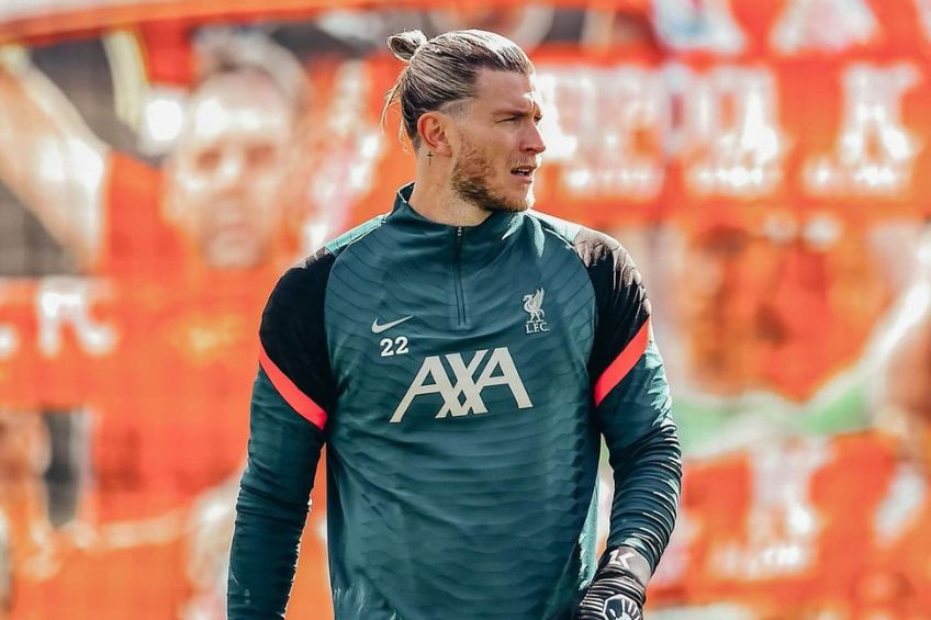 Loris Karius entrenando con el Liverpool