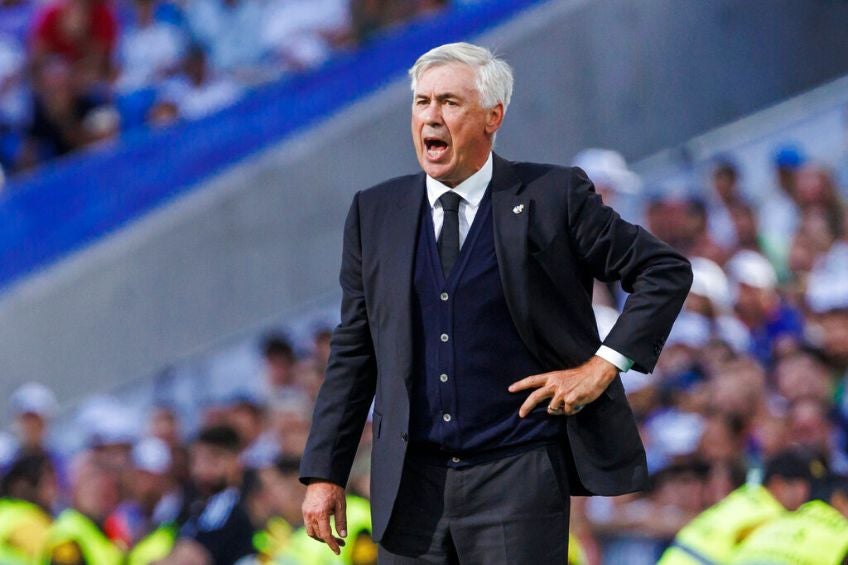 Carlo Ancelotti durante un partido del Real Madrid