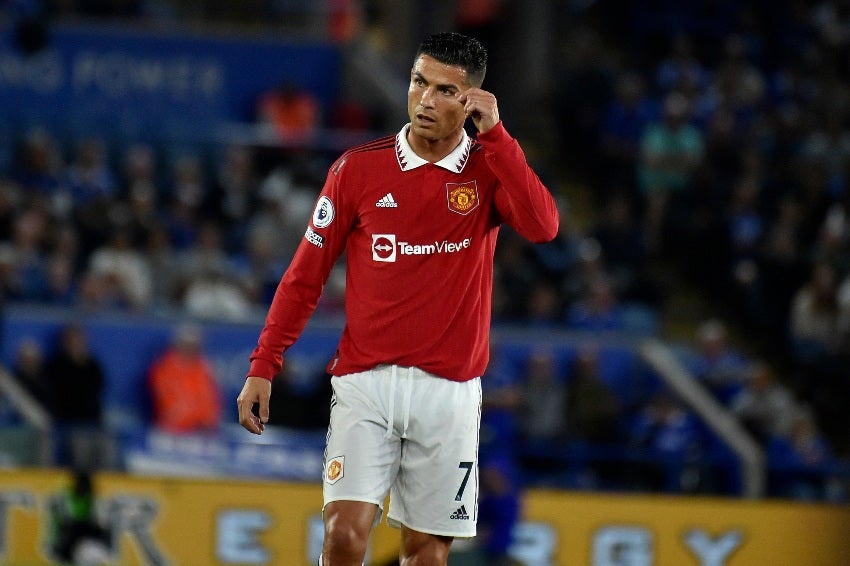 Cristiano Ronaldo en un partido del Manchester United