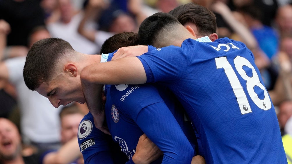 Chelsea en celebración de gol