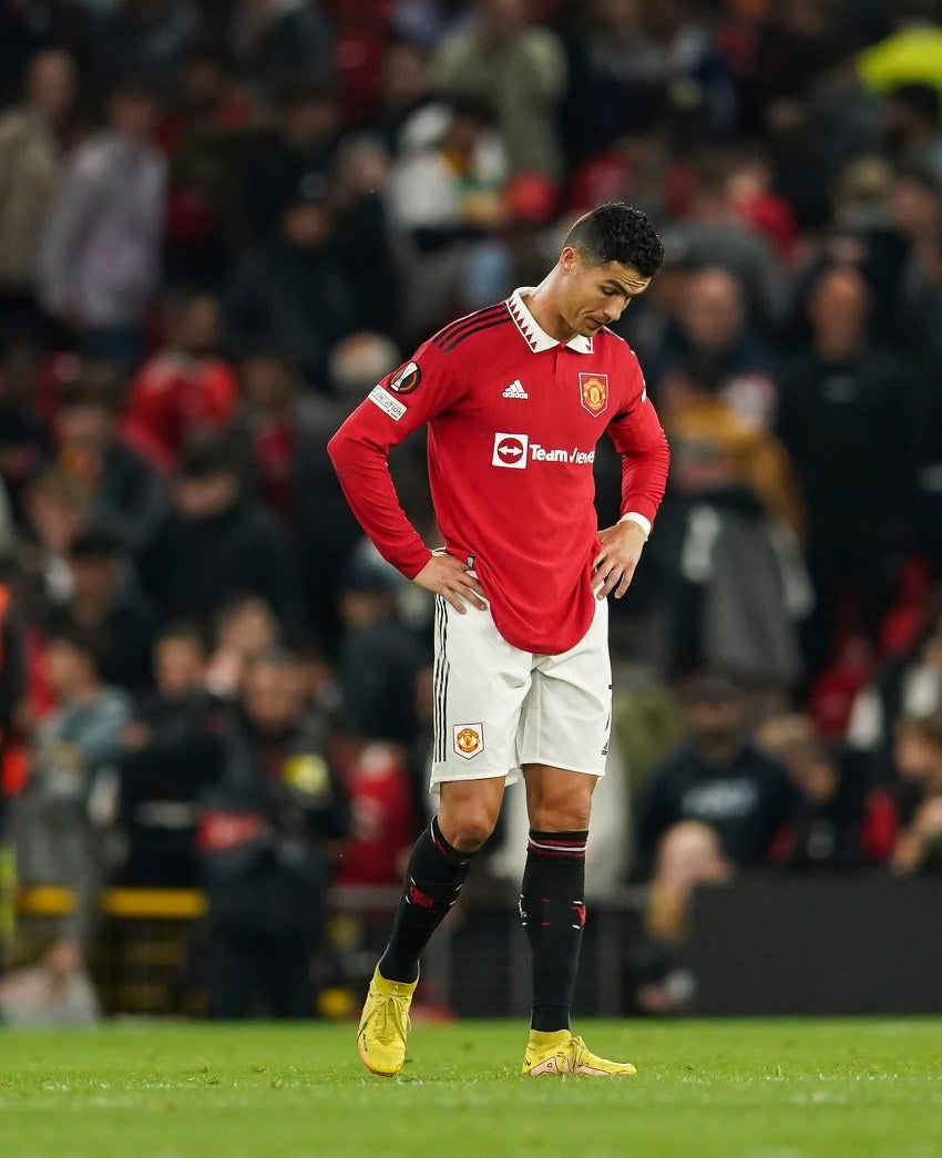 Cristiano Ronaldo en un partido del Manchester United