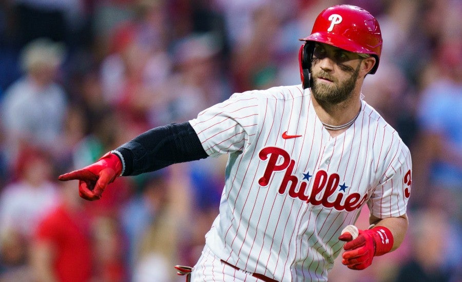 Bryce Harper al conectar cuadrangular