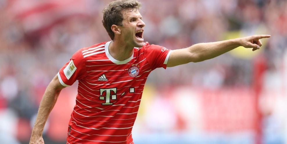 Thomas Müller, en un juego con Bayern