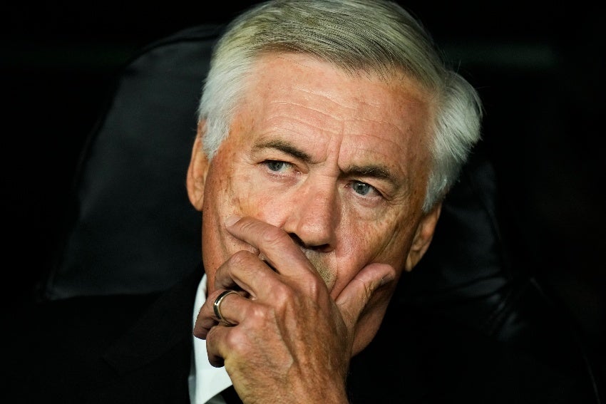 Ancelotti en el partido de Champions