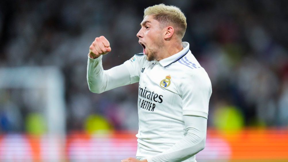 Fede Valverde en festejo con Real Madrid