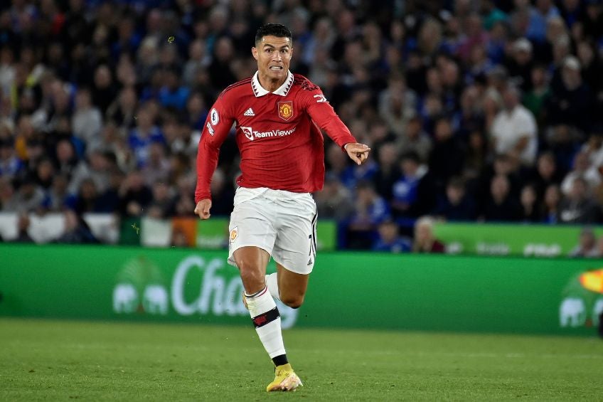 Cristiano Ronaldo jugando con el Manchester United