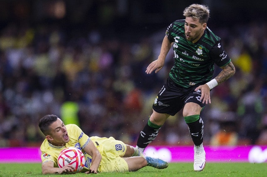 Álvaro Fidalgo en el partido vs Santos