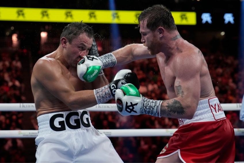 Canelo y Golovkin durante una pelea