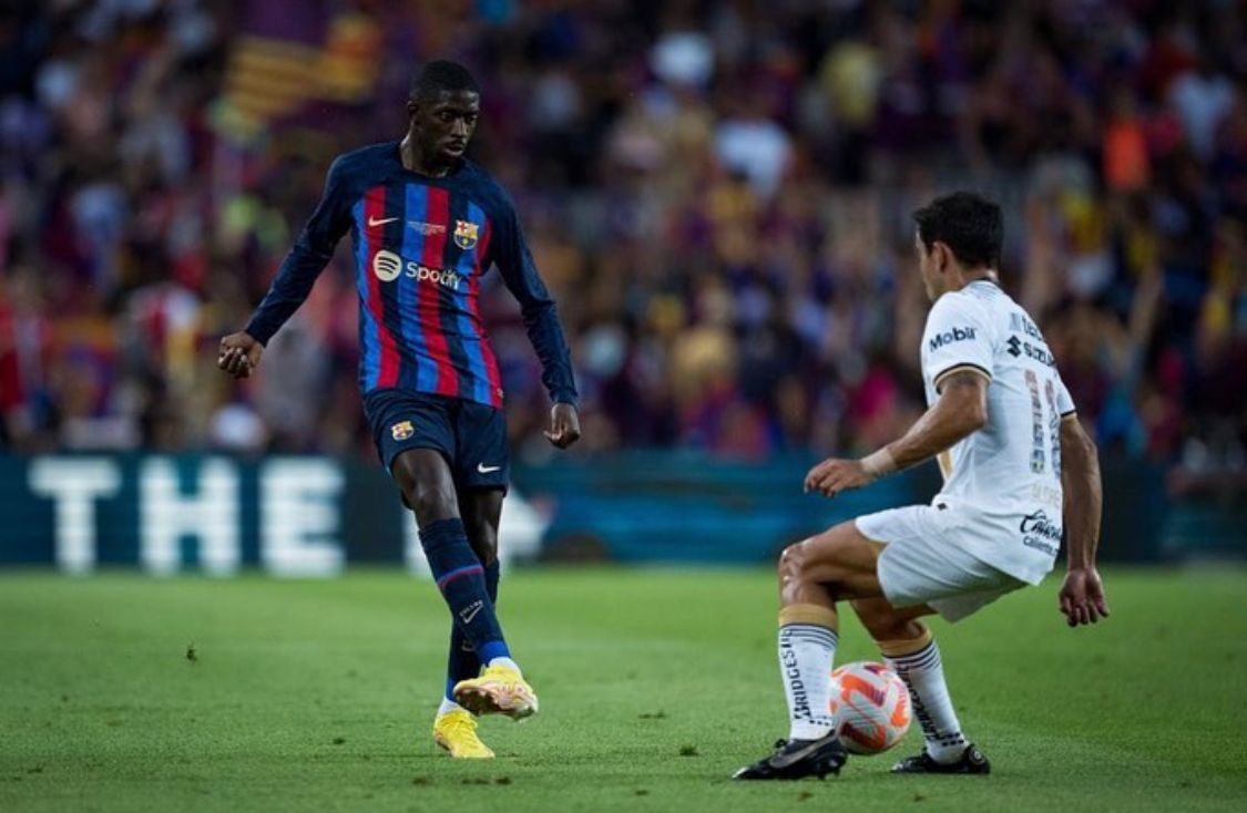 Dembélé en el trofeo Joan Gamper ante Pumas