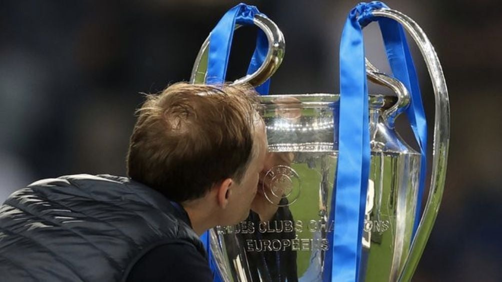 Tuchel celebrando con la Champions