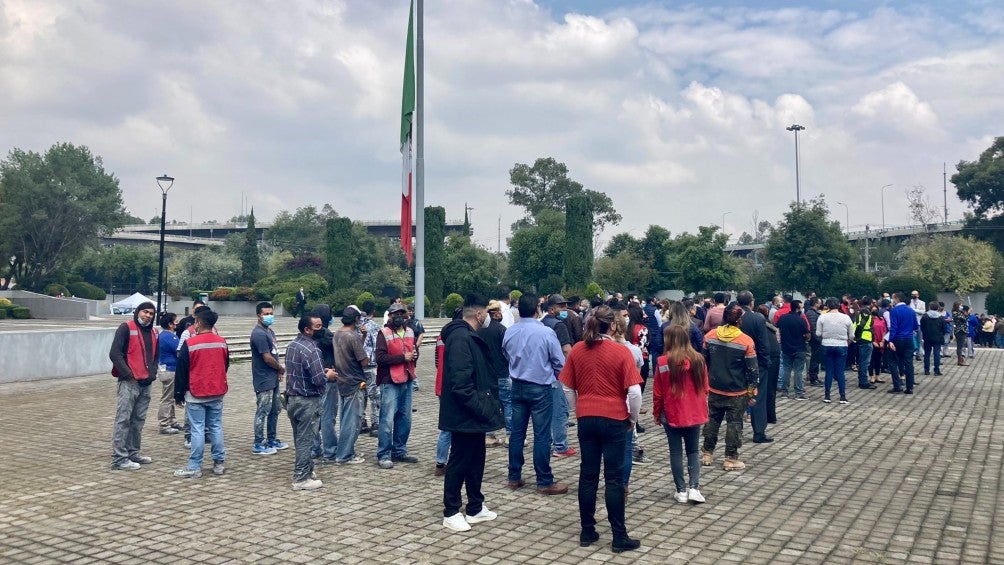 Simulacro en las instalaciones del INE