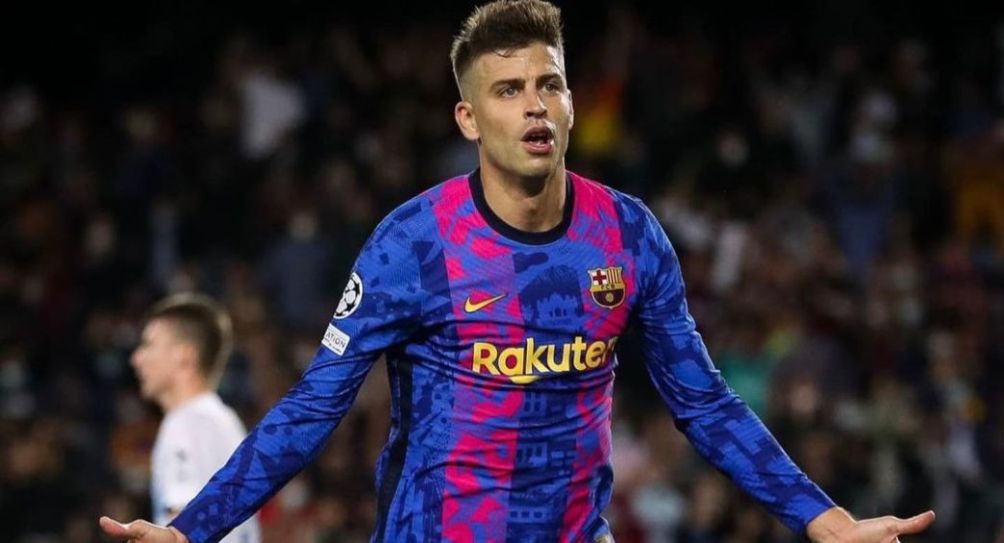 Gerard Piqué festejando un gol