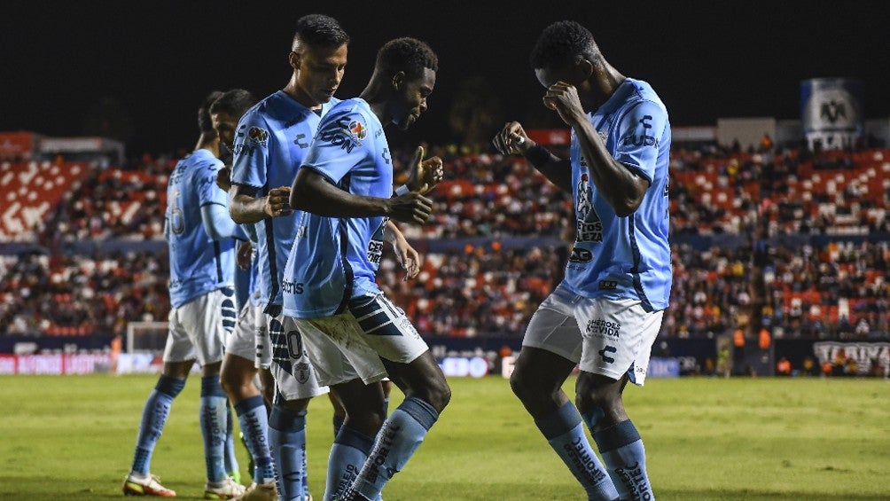 Los Tuzos celebran un gol en el Alfonso Lastras