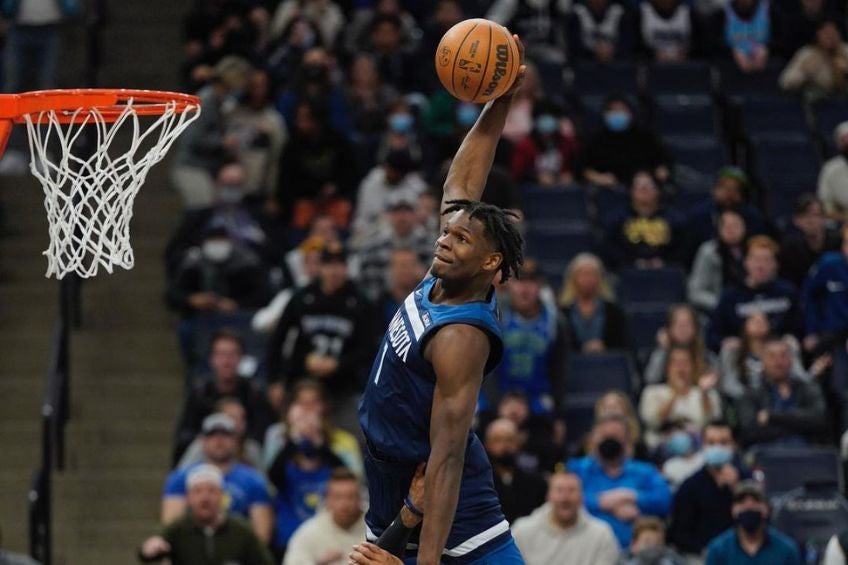 Anthony Edwards durante un partido de los Minnesota Timberwolves