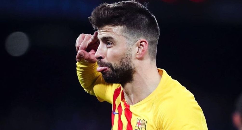 Gerard Piqué festejando un gol