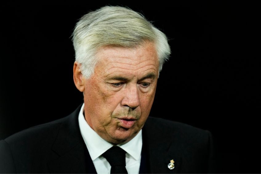 Carlo Ancelotti durante un partido del Real Madrid