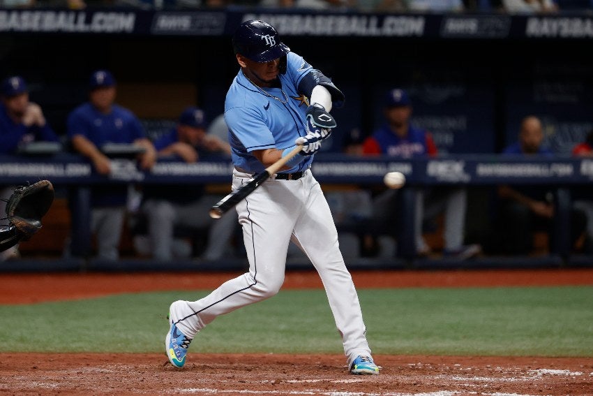 Isaac Paredes en un juego de Rays