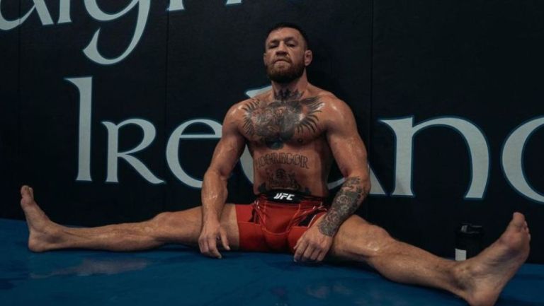 Conor McGregor tras un entrenamiento 