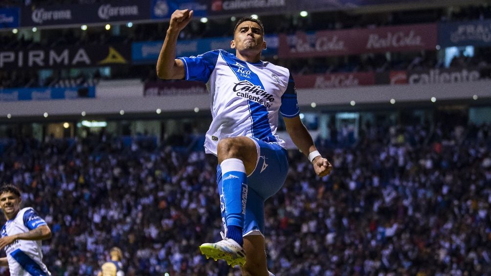 Puebla en festejo de gol