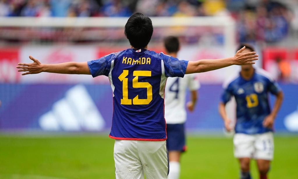 Kamada, autor del primer gol de Japón 