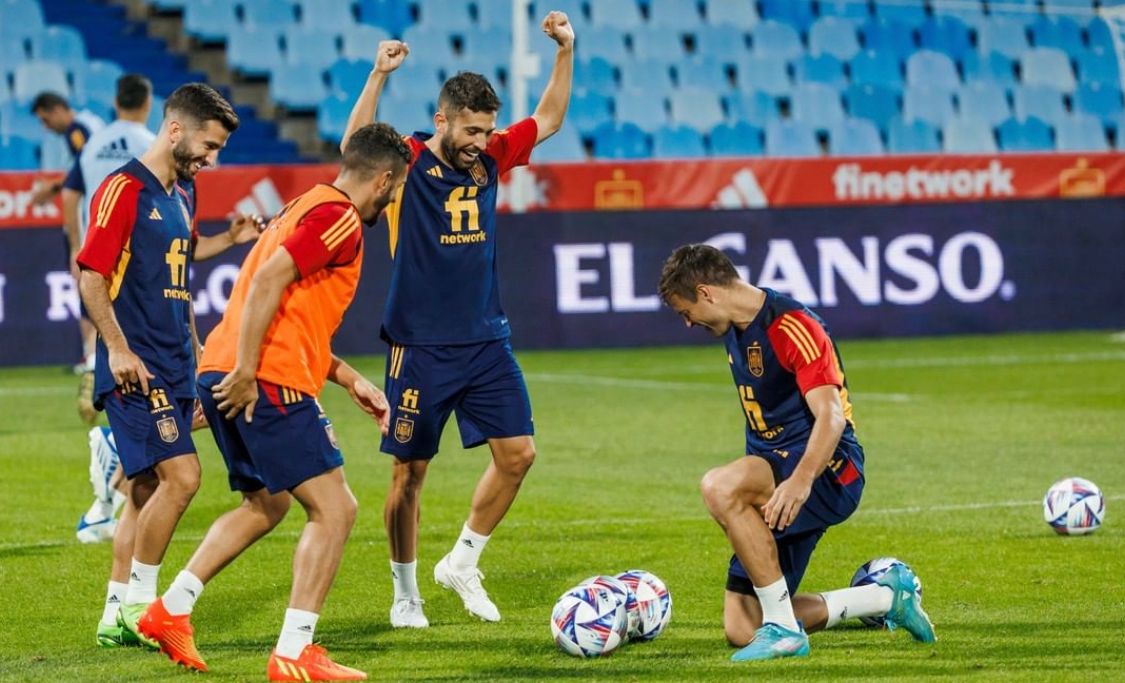 Entrenamiento de la Selección Española 