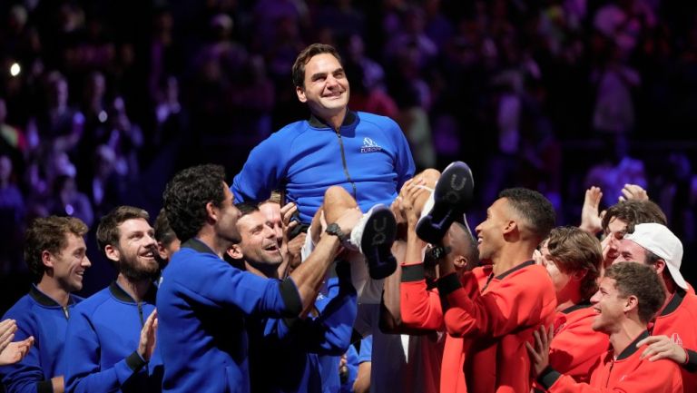 Roger Federer al término de la Laver Cup