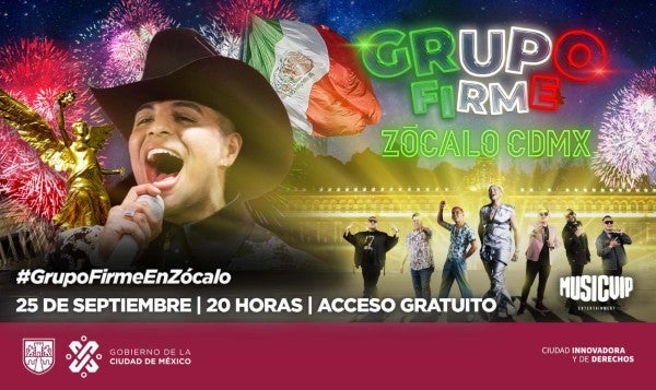 Grupo Firme en el Zócalo de la CDMX