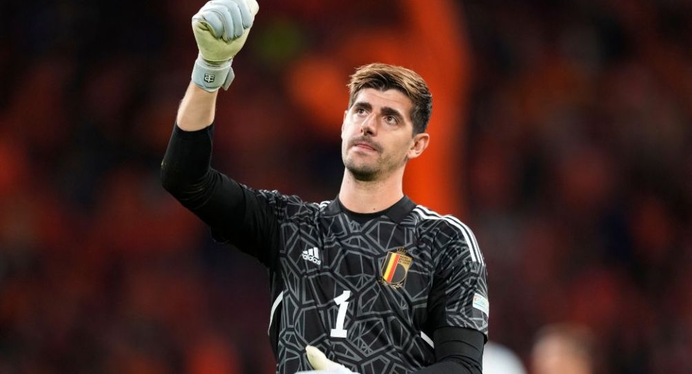 Thibaut Courtois tras un partido de Bélgica