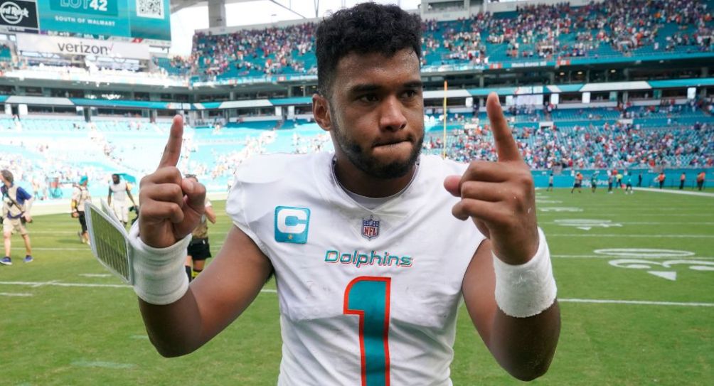 Tua Tagovailoa tras un partido de los Dolphins