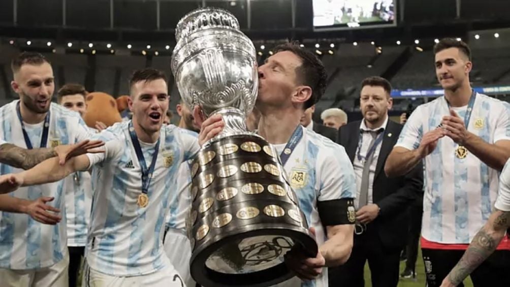 Messi celebrando la Copa América