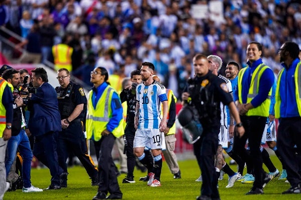 El astro argentino durante el duelo 