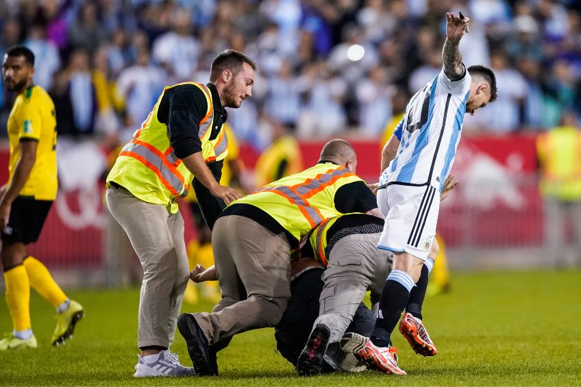 Lionel Messi en un partido con Argentina