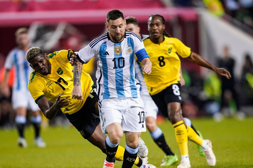 Lionel Messi durante un partido de Argentina