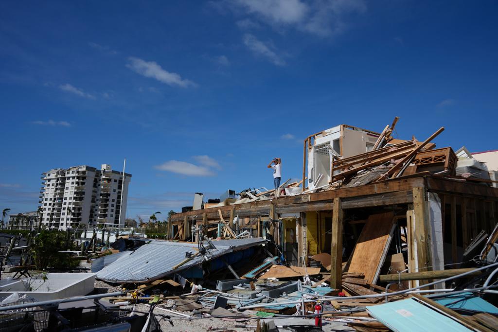 Vivienda destrozada por el Huracán 