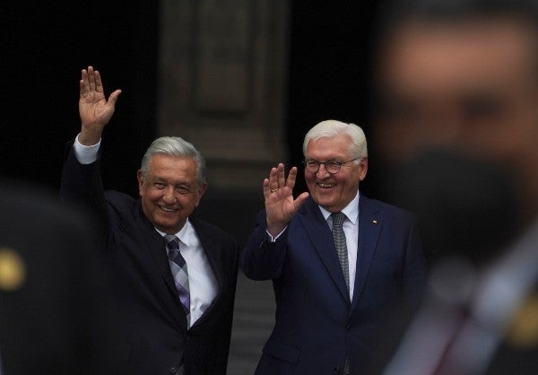 Andrés Manuel López Obrador junto al presidente de Alemania Frank-Walter Steinmeier