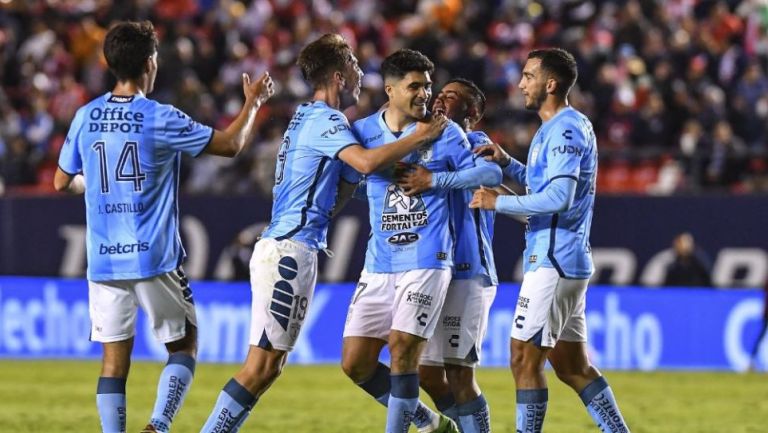 Pachuca en festejo de gol