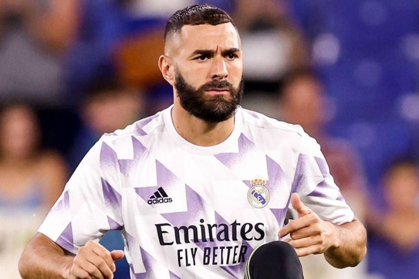 Karim Benzema previo a un partido del Real Madrid