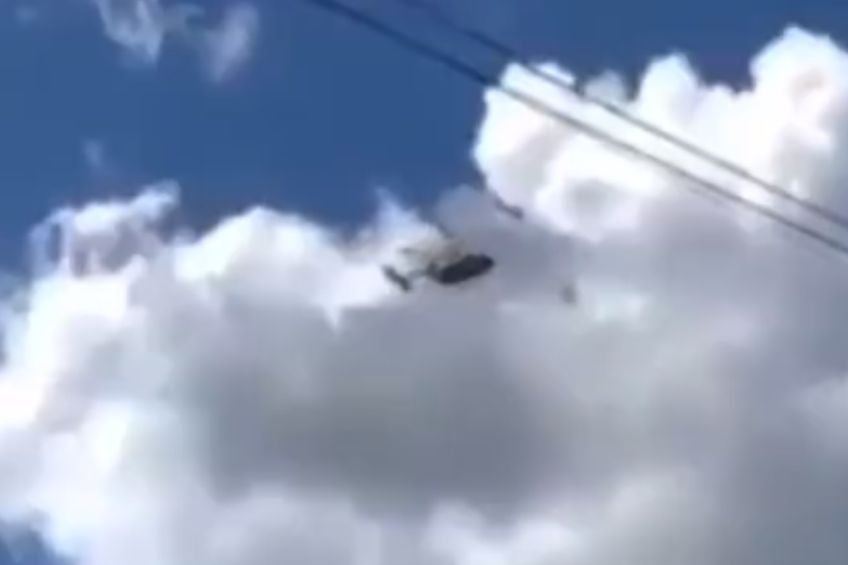 Helicóptero de la Marina se desplomó