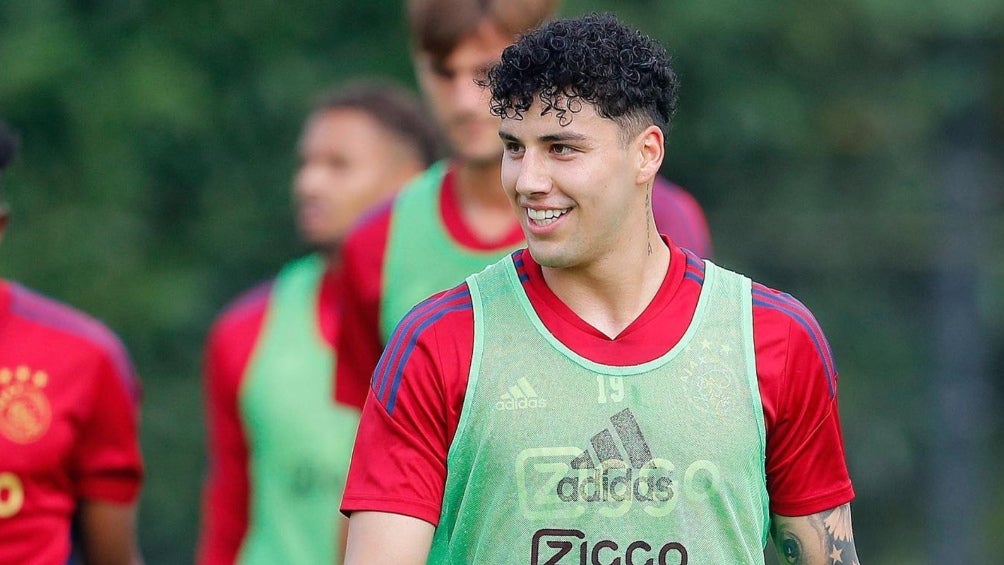 Jorge Sánchez en entrenamiento con Ajax