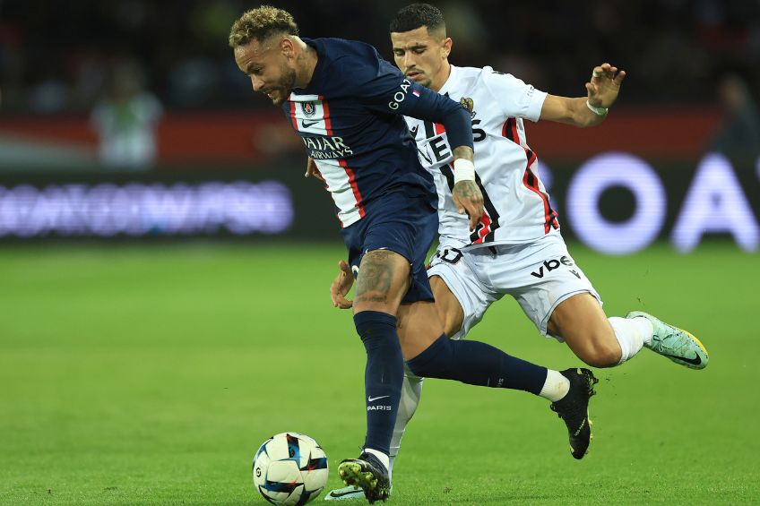 Neymar durante un partido del PSG