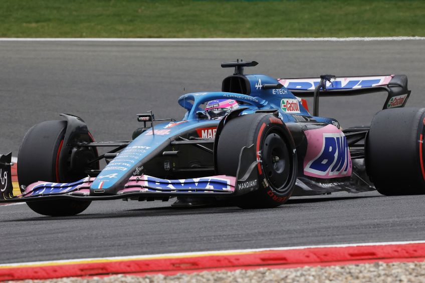 Fernando Alonso durante el GP de Bélgica