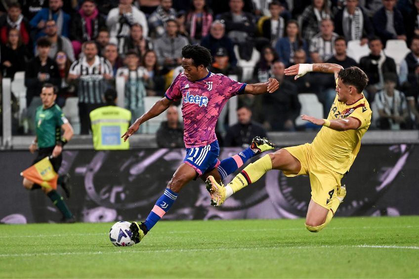 Juan Cuadrado durante un partido de la Juventus