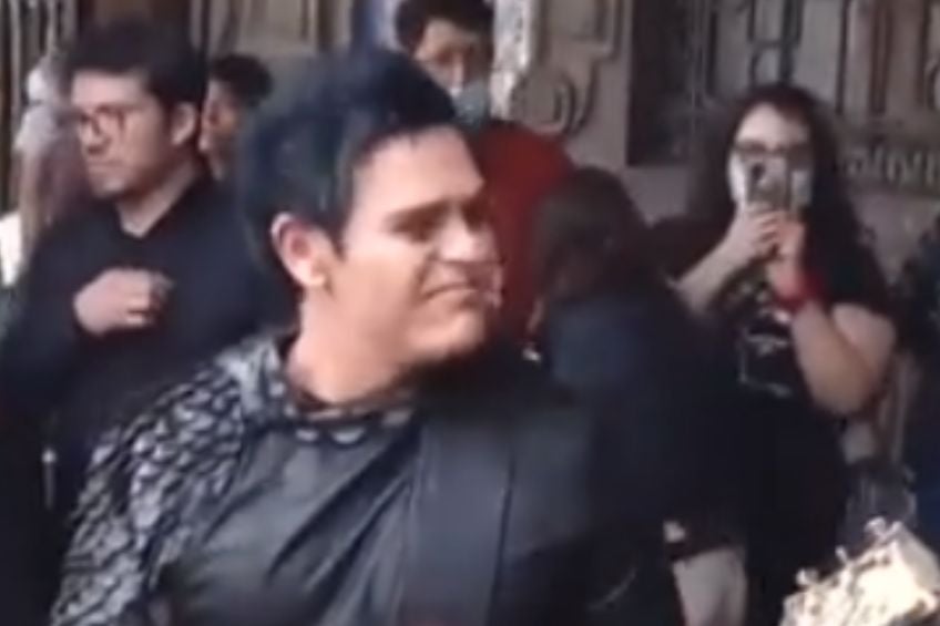 Richard Kruspe, guitarrista de Rammstein, en el Zócalo