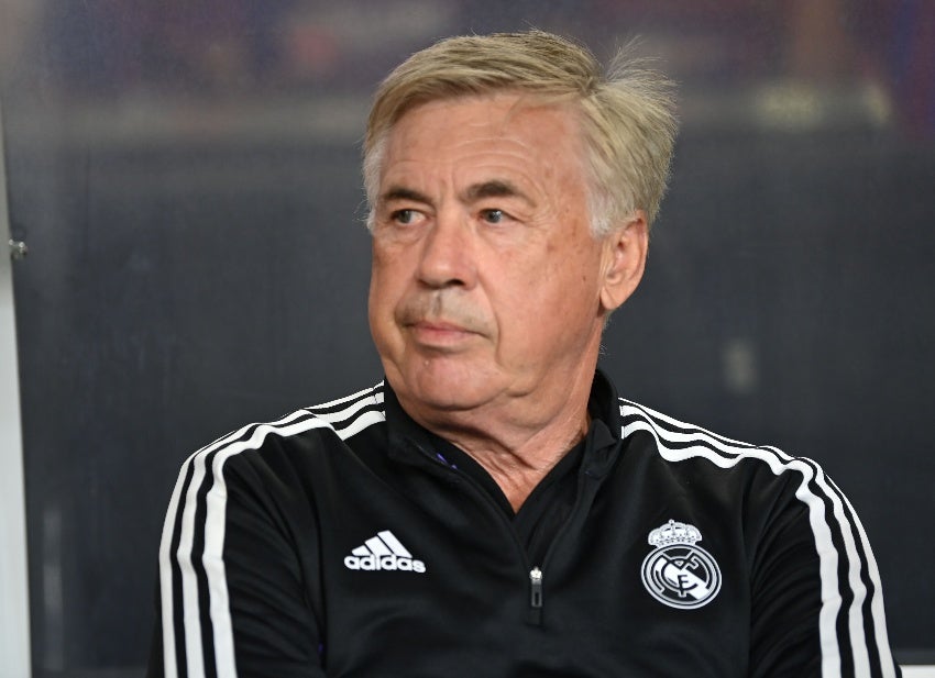 Ancelotti en un partido del Real Madrid