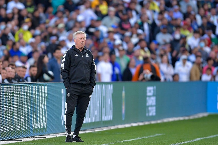 Ancelotti en un partido del Real Madrid