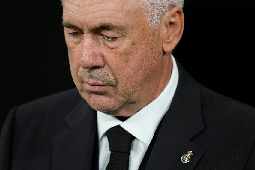 Ancelotti en un partido del Real Madrid