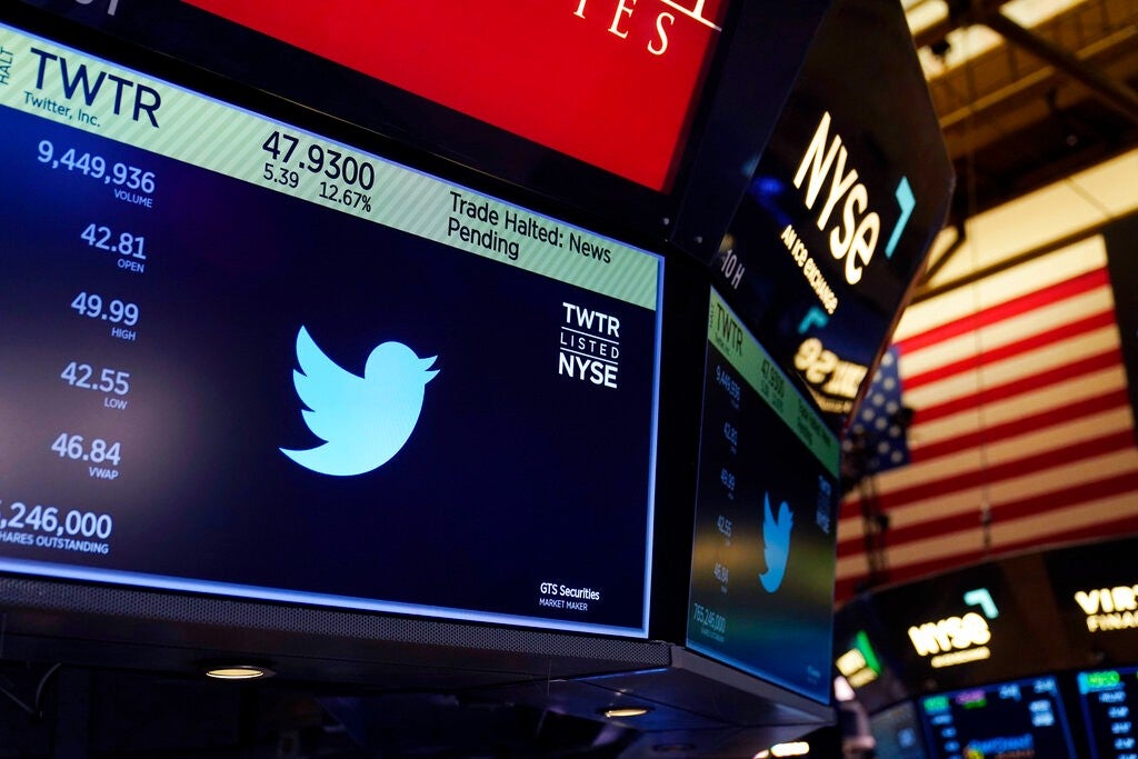 Twitter venderá a 54,20 dólares la acción