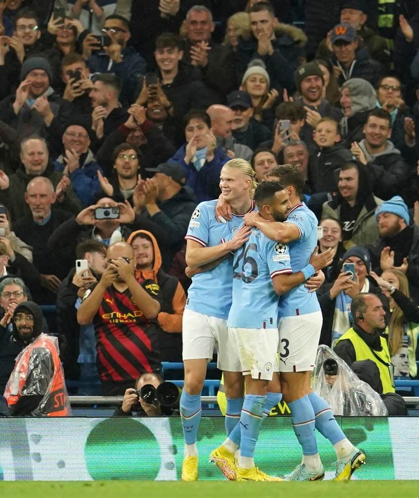 Haaland en celebración de gol