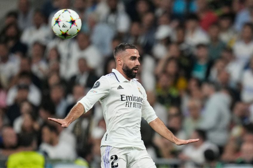 Dani Carvajal durante un partido del Real Madrid